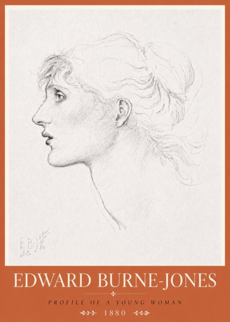 Edward Burne-Jones Profile of a Young Woman No6 - Poster