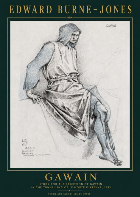 Edward Burne-Jones Gawain - Study for the Rejection of Gawain in the Tunnelling of Le Morte D'arthur, 1893 No3 - Poster
