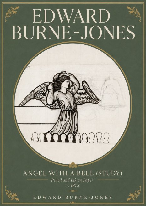 Edward Burne-Jones Angel with a Bell (Study) No4 - Poster