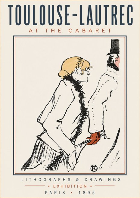 Toulouse-Lautrec At the Cabaret No3 - Poster