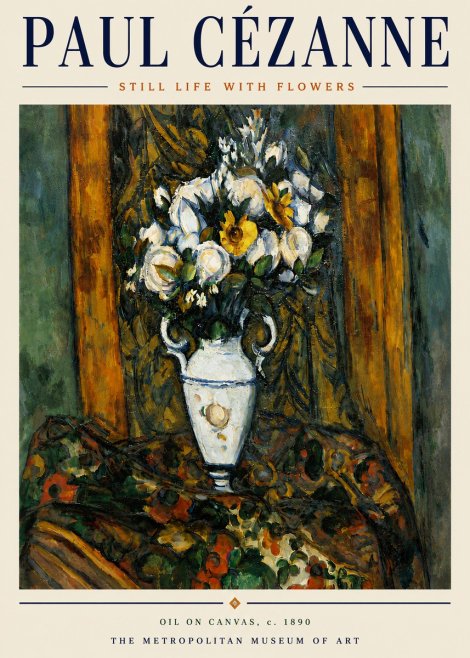 Paul Cézanne Still Life with Flowers No5 - Poster