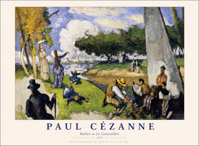 Paul Cézanne Bathers at La Grenouillère No1 - Poster