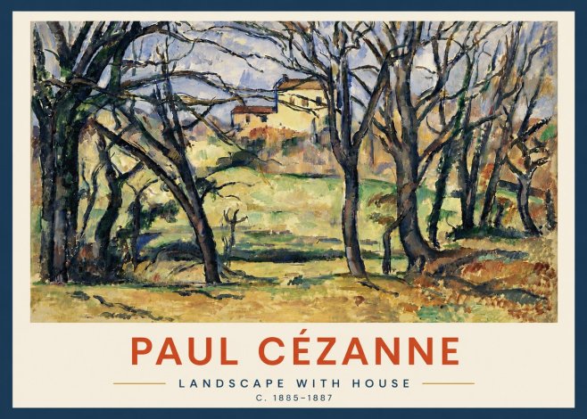 Paul Cézanne Landscape with House No5 - Poster