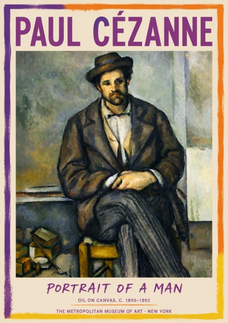 Paul Cézanne Portrait of a Man III No4 - Poster