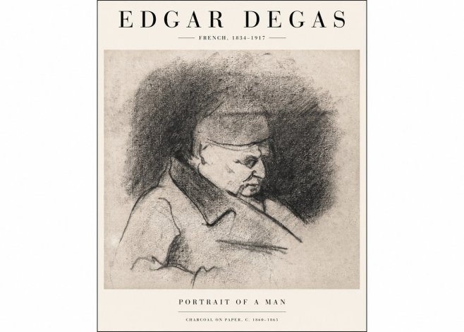 Edgar Degas Portrait of a Man No1 - Poster