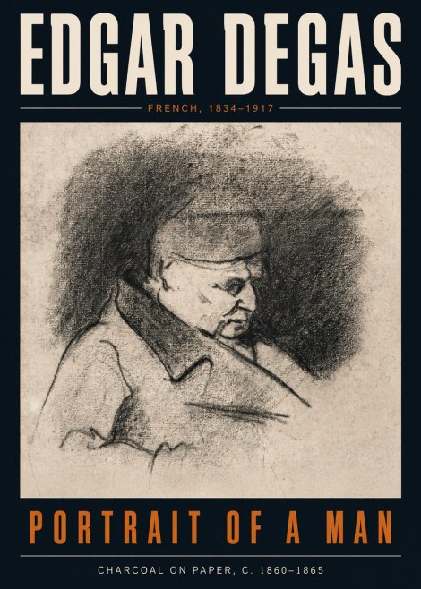 Edgar Degas Portrait of a Man No3 - Poster