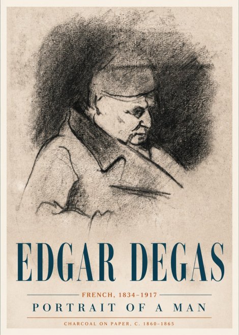 Edgar Degas Portrait of a Man No4 - Poster