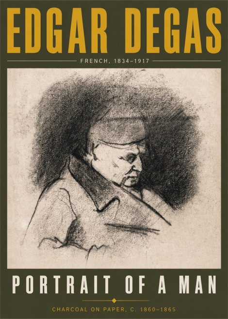 Edgar Degas Portrait of a Man No5 - Poster