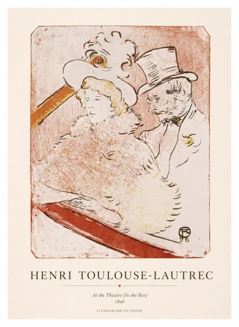 Toulouse-Lautrec At the Theatre (in the Box) No1 - Poster