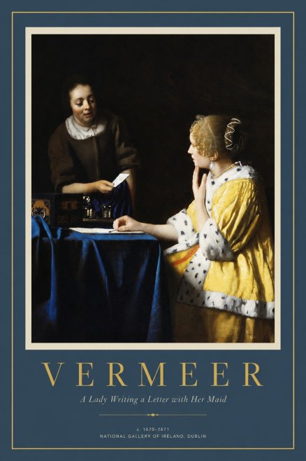 Vermeer A Lady Writing a Letter with Her Maid II No2 - Poster