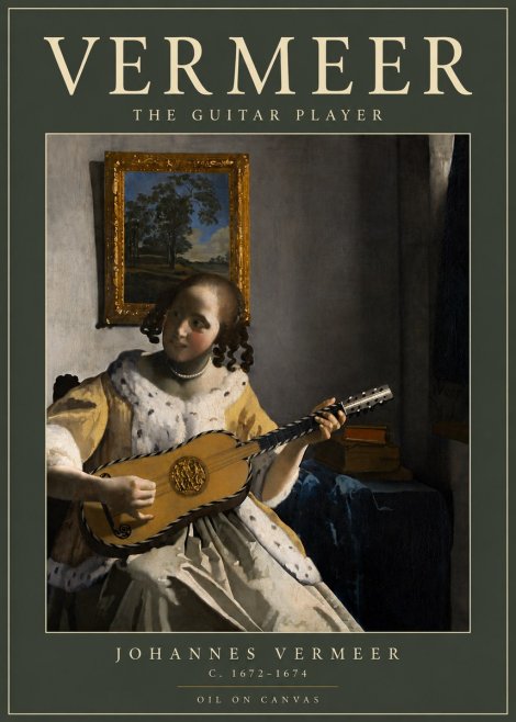Vermeer The Guitar Player No6 - Poster