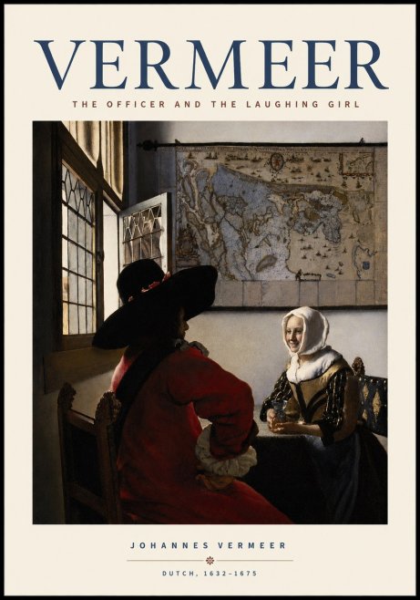 Vermeer The Officer and the Laughing Girl No2 - Poster