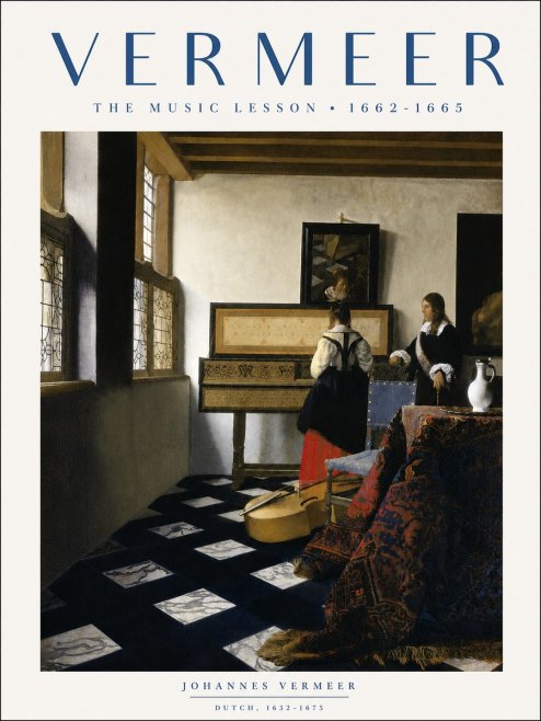 Vermeer The Music Lesson No2 - Poster