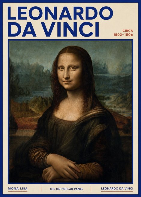 Leonardo da Vinci Mona Lisa No4 - Poster