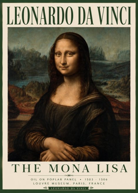 Leonardo da Vinci The Mona Lisa No5 - Poster