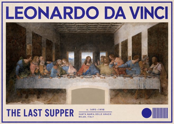 Leonardo da Vinci The Last Supper No2 - Poster
