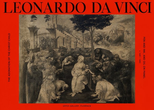 Leonardo da Vinci The Adoration of the Magi No6 - Poster