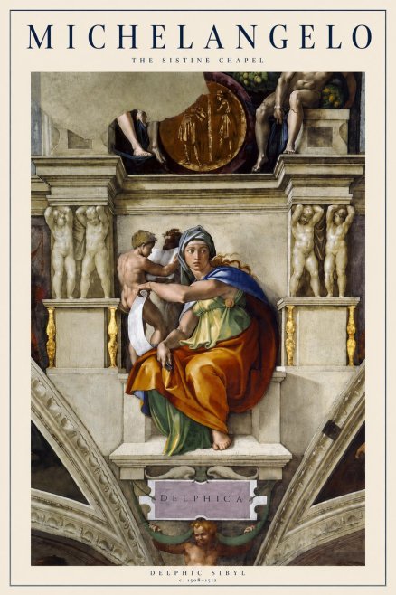Michelangelo Delphic Sibyl No3 - Poster