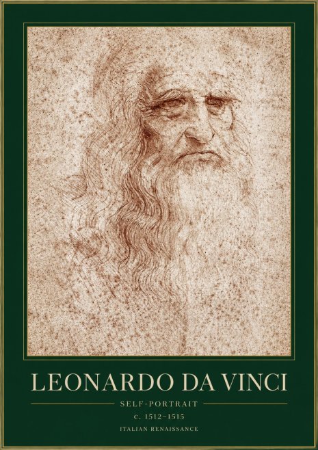 Leonardo da Vinci Self-portrait I No3 - Poster