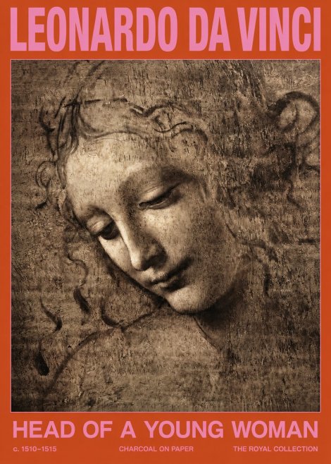 Leonardo da Vinci Head of a Young Woman II No2 - Poster