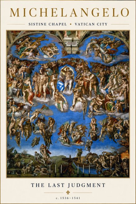 Michelangelo The Last Judgment No4 - Poster