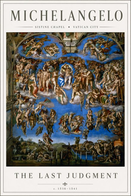 Michelangelo The Last Judgment No6 - Poster