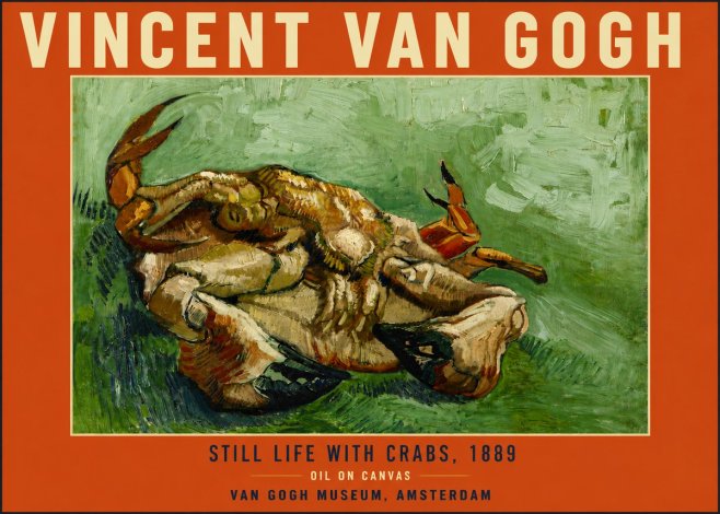 Van Gogh Still Life with Crabs No6 - Poster