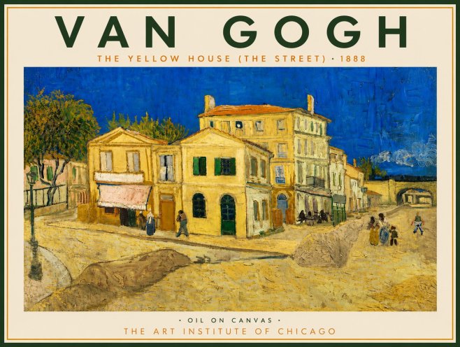 Van Gogh The Yellow House (the Street) No4 - Poster