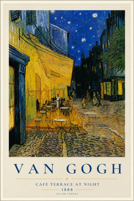 Van Gogh Café Terrace at Night No5 - Poster