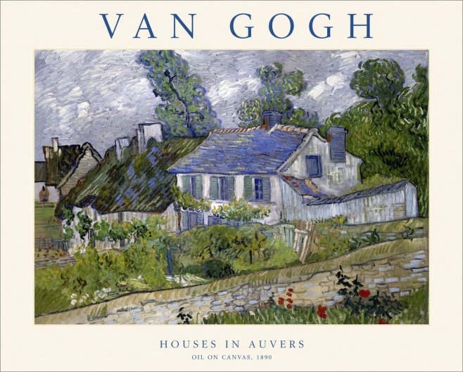 Van Gogh Houses in Auvers No1 - Poster