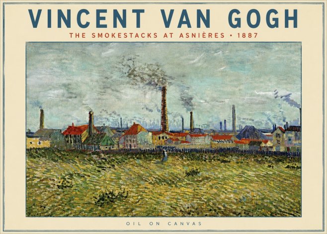Van Gogh The Smokestacks at Asnières No5 - Poster