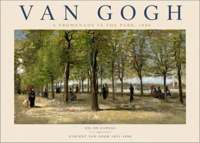 Van Gogh A Promenade in the Park No5 - Poster
