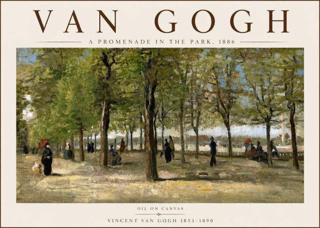 Van Gogh A Promenade in the Park No6 - Poster