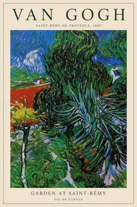 Van Gogh Garden at Saint-rémy No1 - Poster