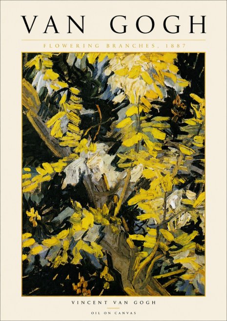 Van Gogh Flowering Branches, 1887 No5 - Poster