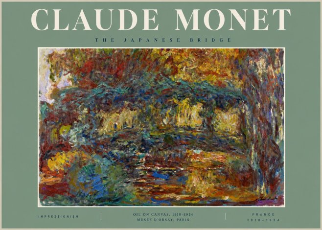 Monet The Japanese Bridge I No2 - Poster