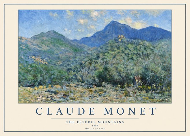 Monet The Estérel Mountains No3 - Poster