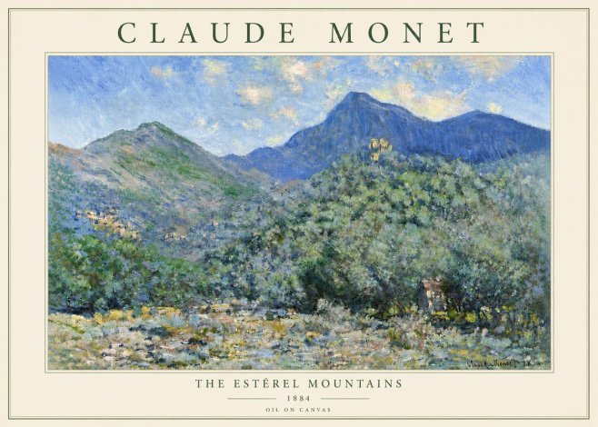 Monet The Estérel Mountains No6 - Poster