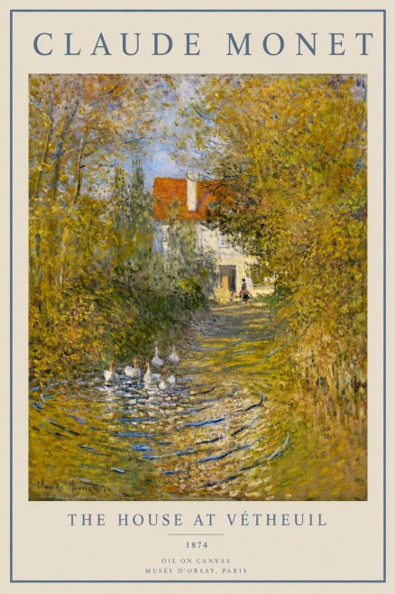 Monet The House at Vétheuil No3 - Poster
