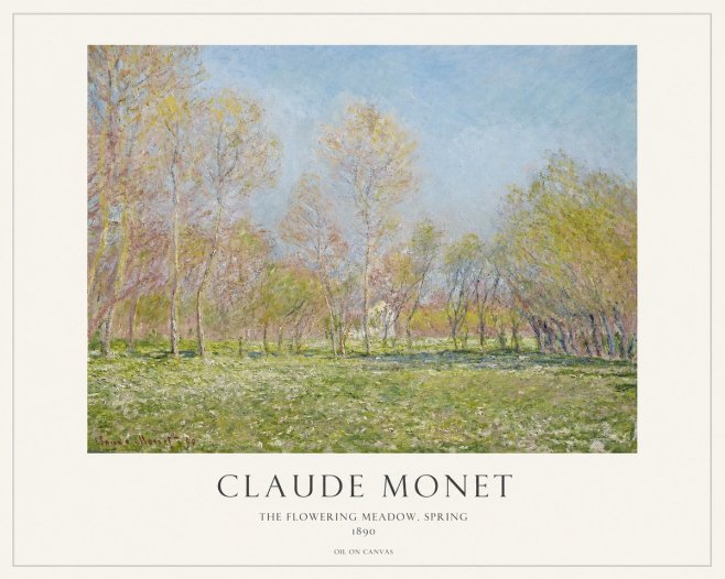 Monet The Flowering Meadow, Spring No1 - Poster