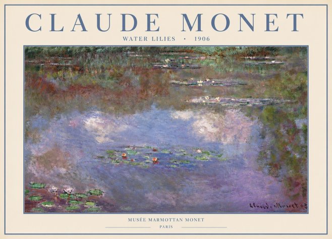 Monet Water Lilies VI No6 - Poster