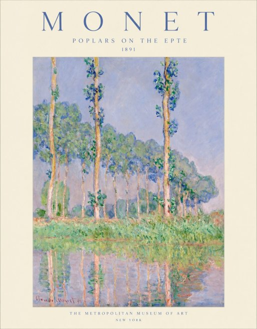 Monet Poplars on the Epte No1 - Poster