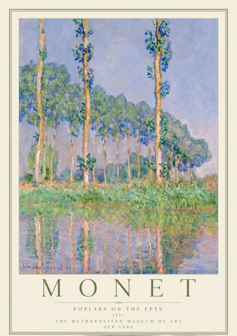 Monet Poplars on the Epte No2 - Poster