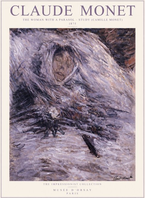 Monet The Woman with a Parasol - Study (Camille Monet) No6 - Poster