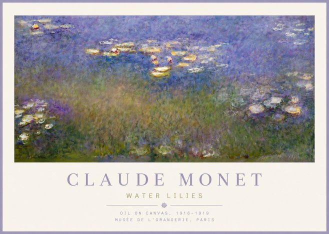 Monet Water Lilies VII No4 - Poster
