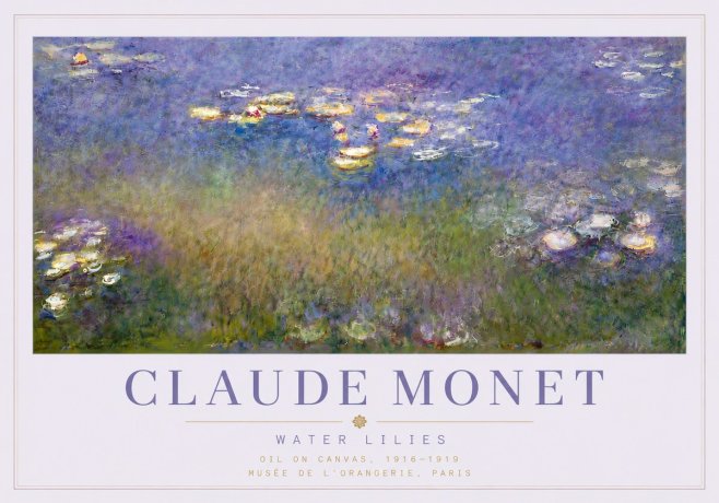 Monet Water Lilies VII No6 - Poster