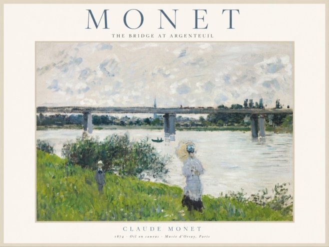 Monet The Bridge at Argenteuil II No1 - Poster