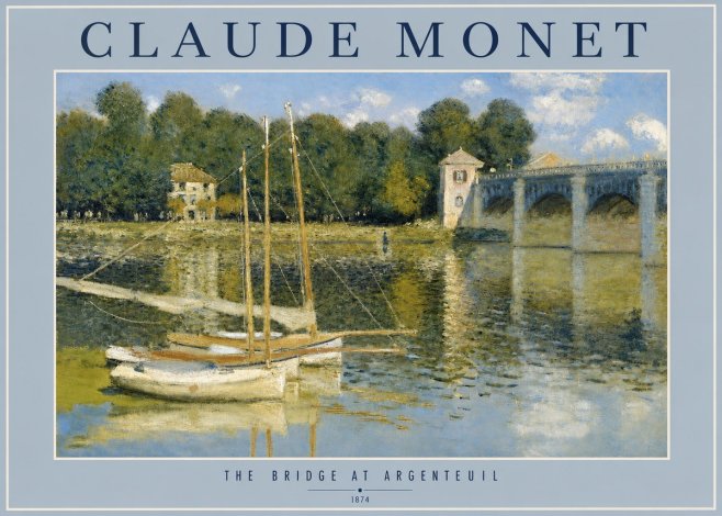 Monet The Bridge at Argenteuil III No2 - Poster