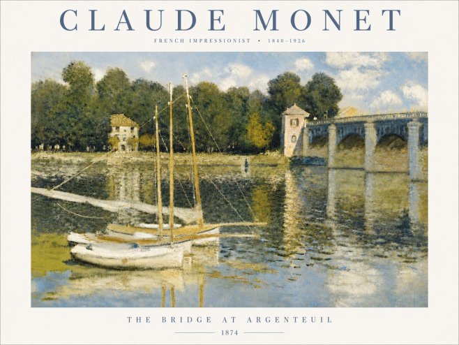 Monet The Bridge at Argenteuil III No6 - Poster
