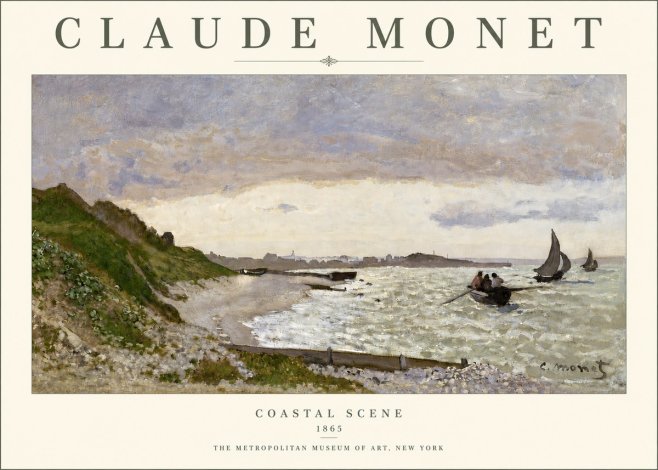 Monet Coastal Scene No3 - Poster